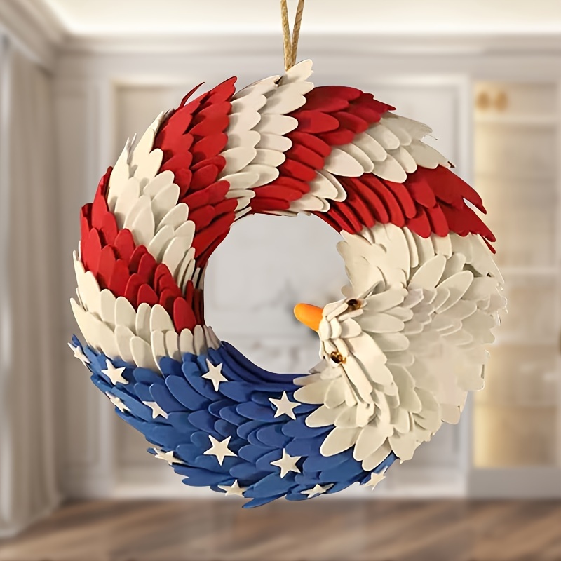 Independence Day Patriotic Eagle Wreath Decoration 4th July - Temu