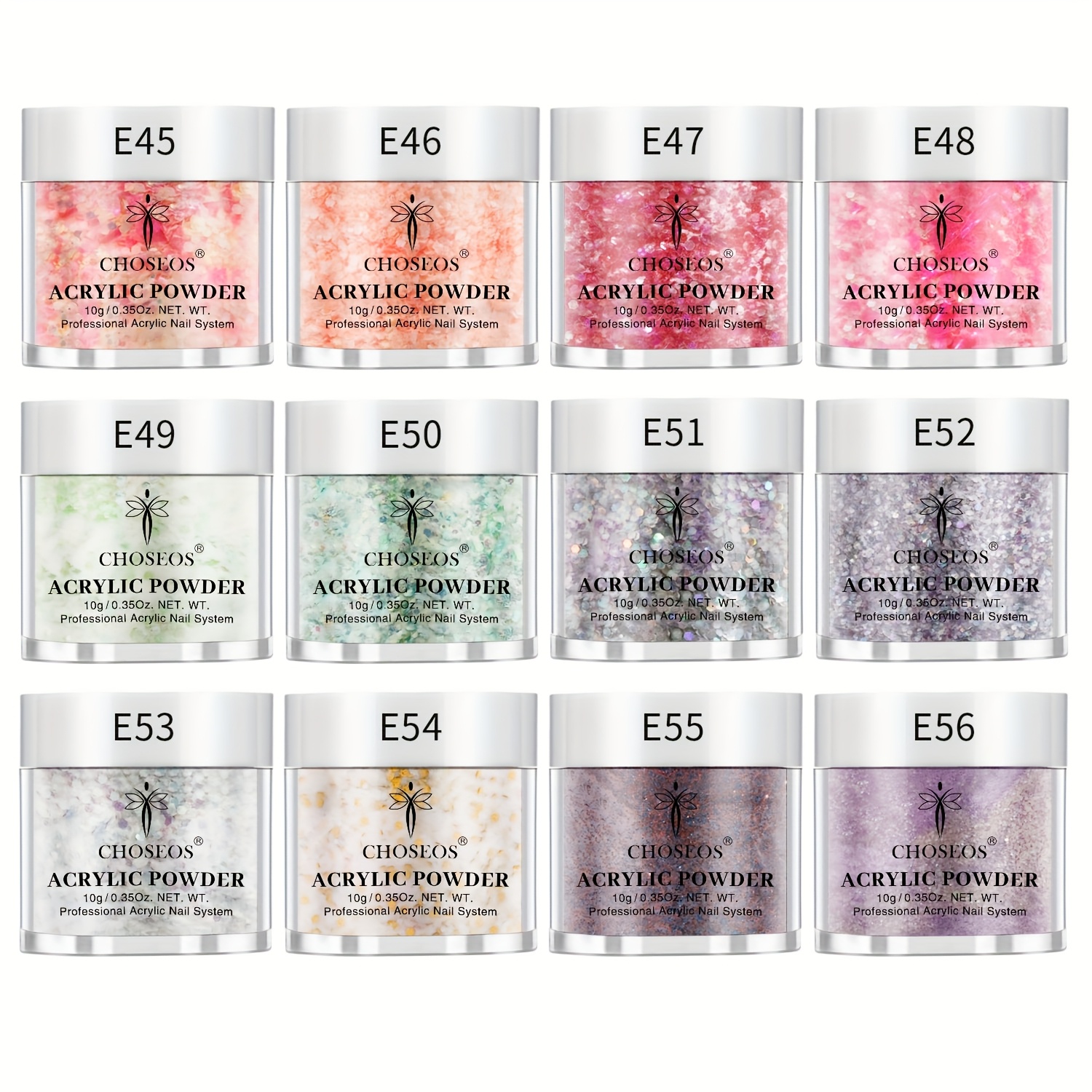Image of 12-color Acrylic Nail Powder Set, French Extension Sculpting, No Light Curing Needed, Ideal For Beginners & Salons, Unique Gift For Mother's Day