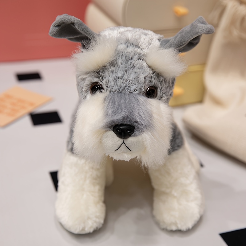 

Adorable Miniature Schnauzer Plush Doll: Perfect Gift For Friends, Christmas, Or Decorations - 22cm/8.66in