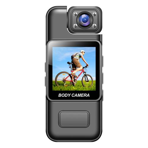 1080p full hd portable lens camera with a back clip and 1 4 inch hole featuring infrared lcd display type c charging port and 180 lens rotation function