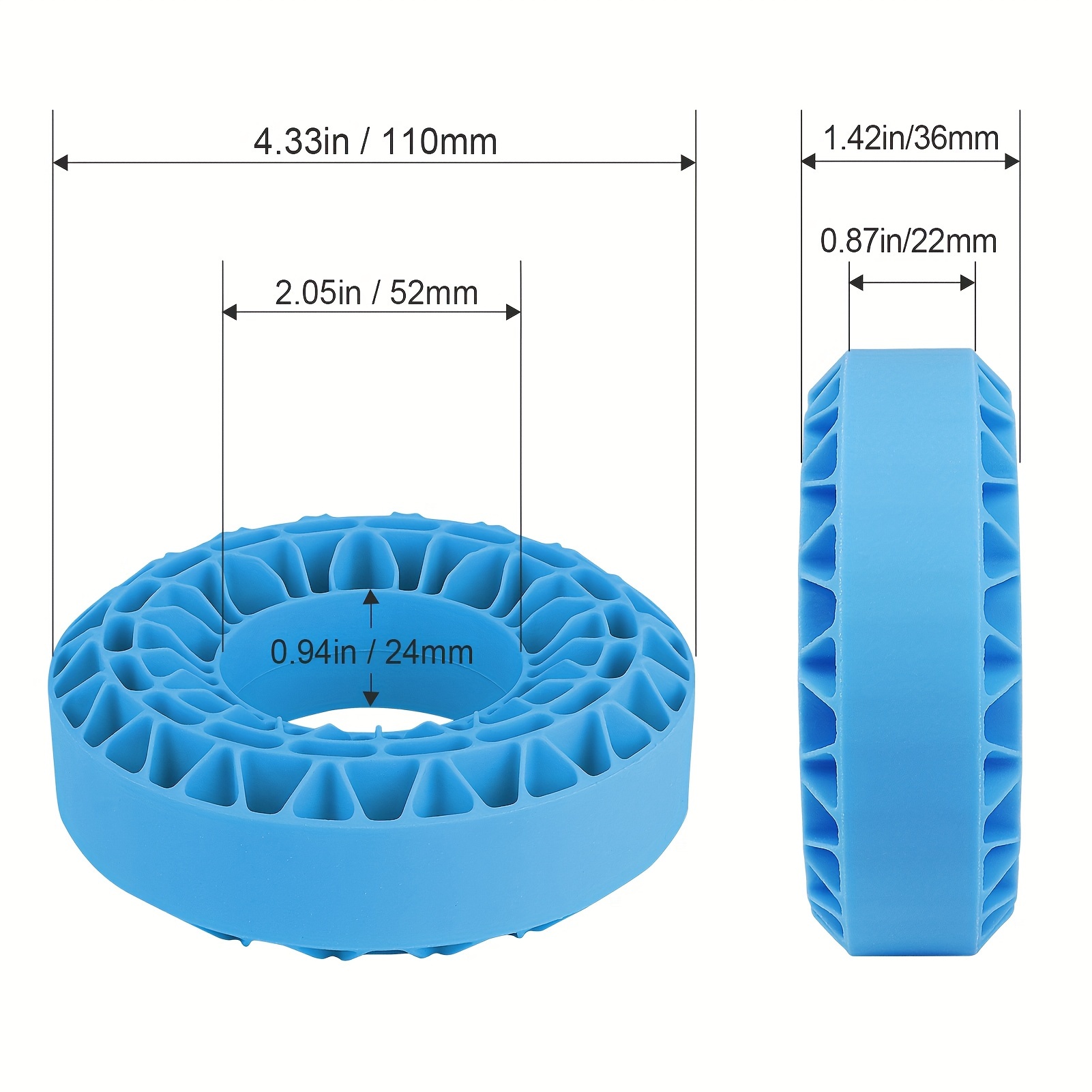 Lot De 4 Inserts En Mousse éponge Pour Pneus RC 1.9 Pouces - Diamètre 110-120mm - Pour Crawler Axial, Traxxas, Etc.