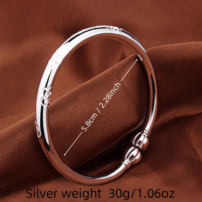 TEMU S999 Sterling Silver Bracelet Silver Bracelet Silver Weight 30g/ 1.06oz