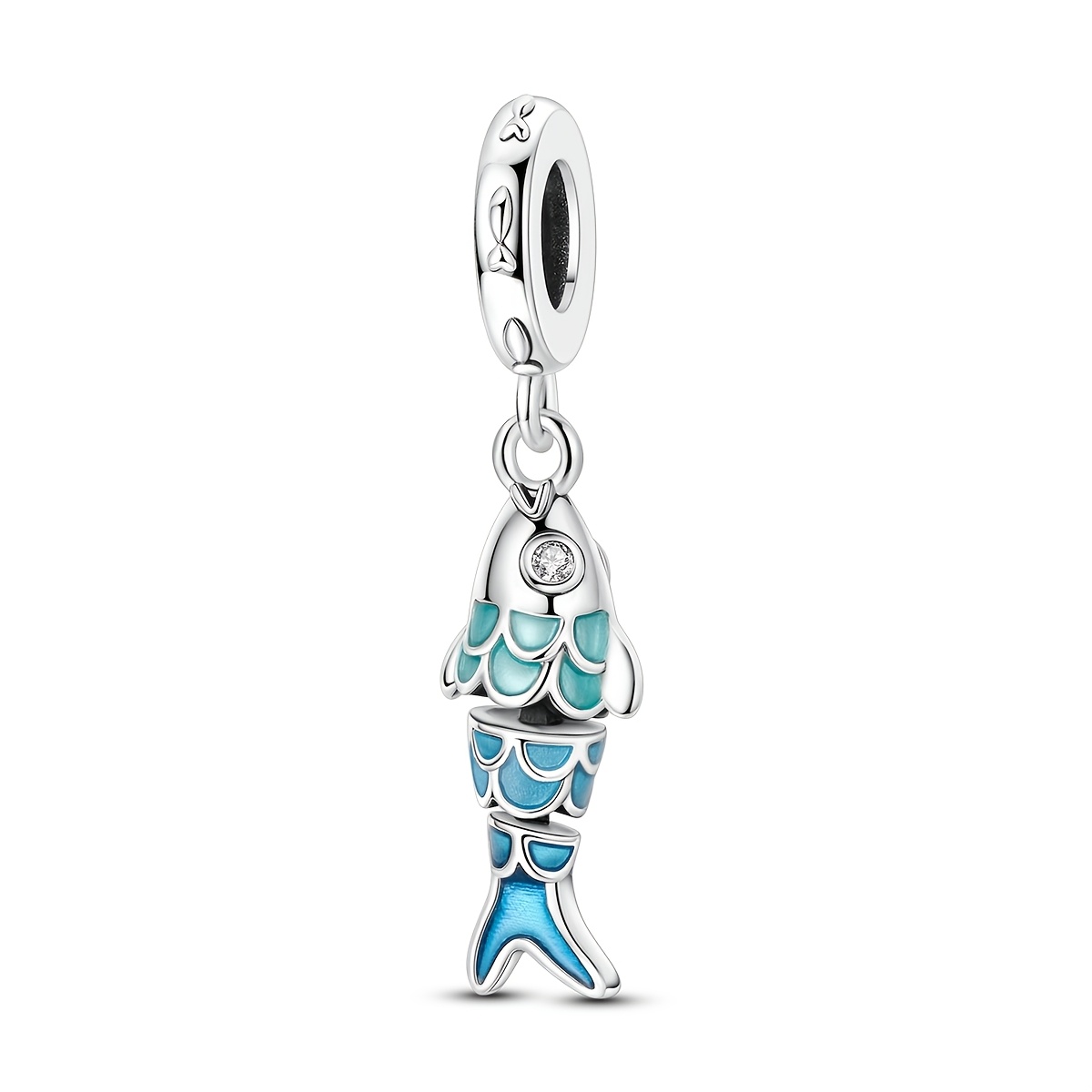 TEMU 1 pz Perline Design Originale per Donna, Ciondolo Piccolo Pesce Nuotatore, a Braccialetto e Collana Originali per Creazioni Fai da Te