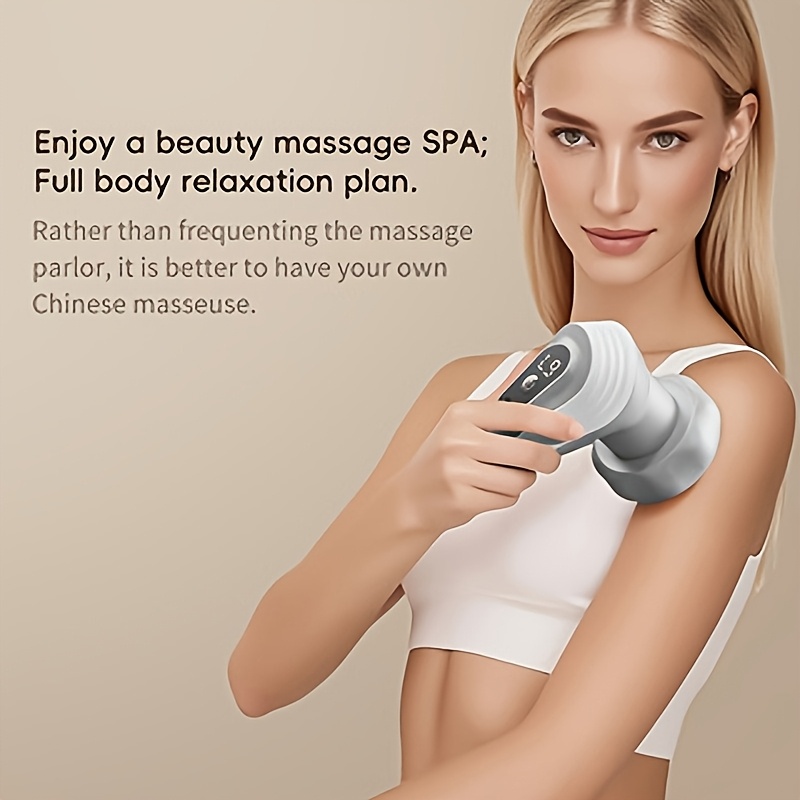 Portable Home Fat Burning Machine, USB Rechargeable, Multifunctional Strong Vibration Body Massager, 3 Colors Available, Unisex, Gift Choice, Includes 5pcs Massage Heads - Image 10