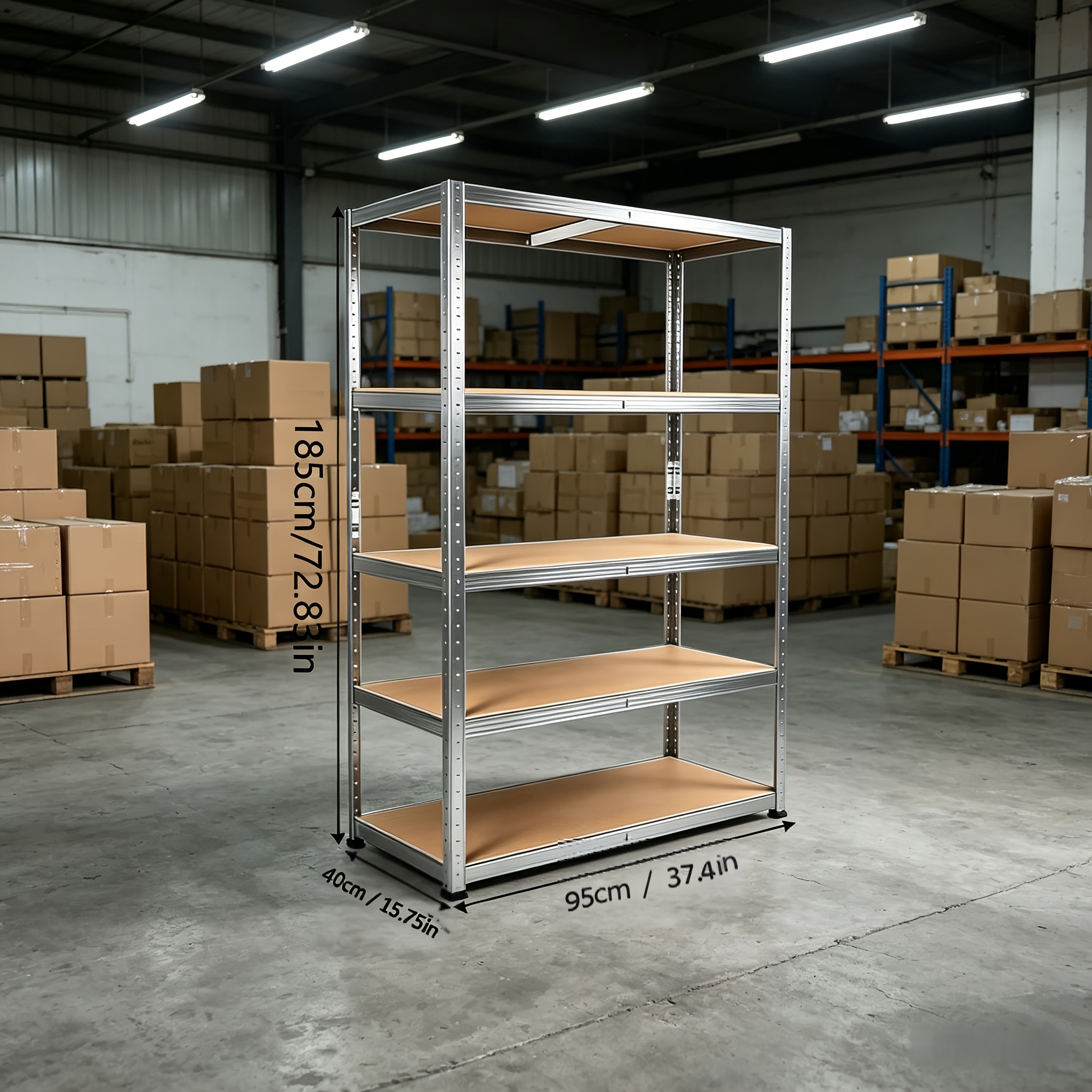 TEMU Heavy-duty Shelving, Storage Racks, Basement Shelving, 5 Adjustable Shelves, Suitable For Garages, , Kitchens, Etc. Heavy-duty Freestanding