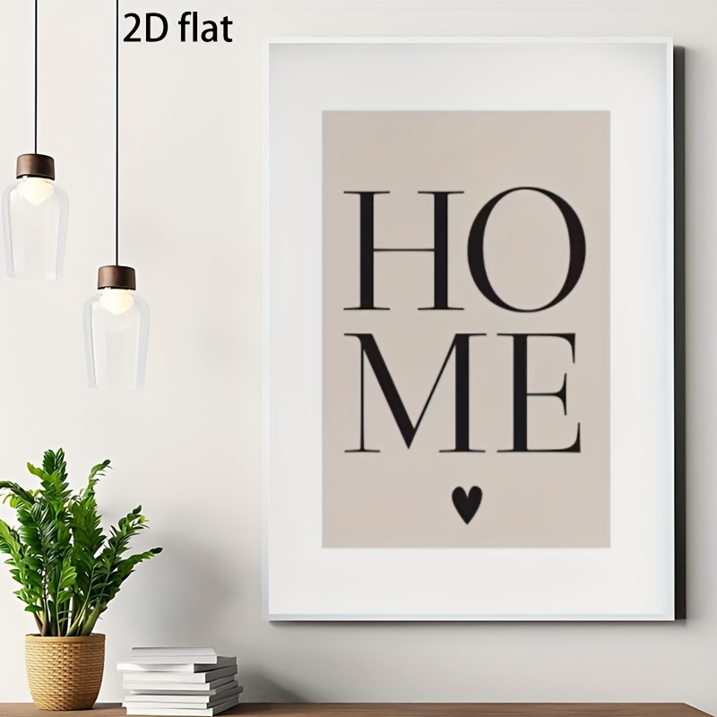 TEMU 2d Flat, 1 Unframed Home Printing, Neutral Bedroom Poster, Family Theme Print, Beige House Print, Leisure Area Print, Wall Art, Suitable For