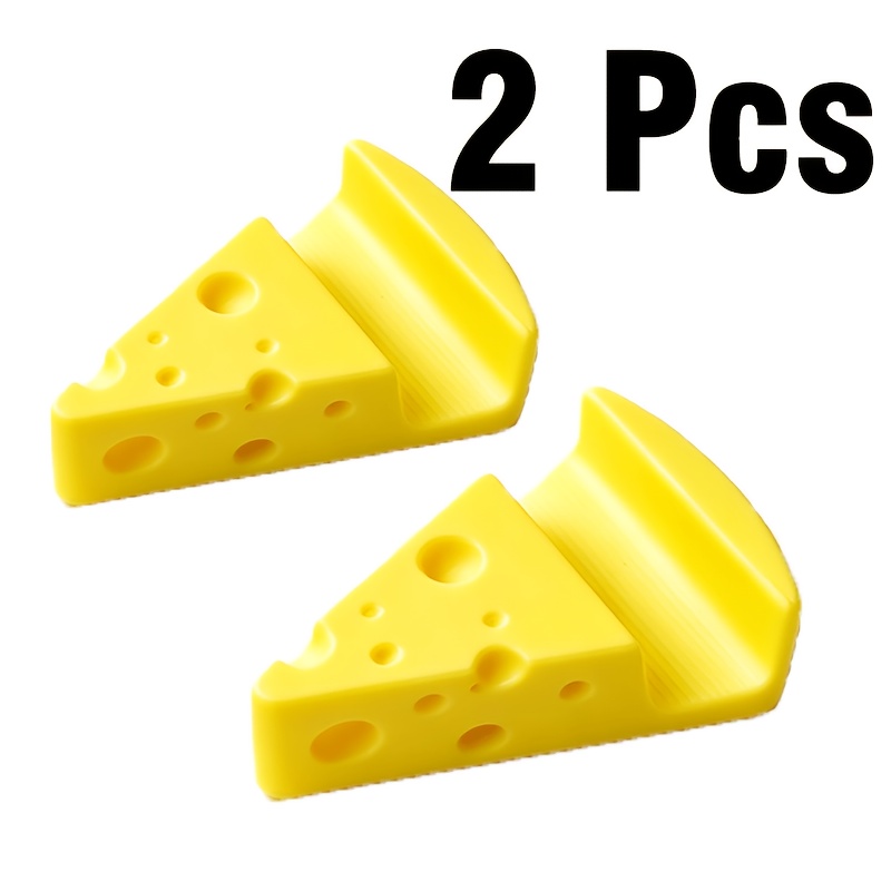 TEMU Soporte para teléfono de queso con llavero, 2 piezas, adorno de escritorio, soporte para teléfono y portátil