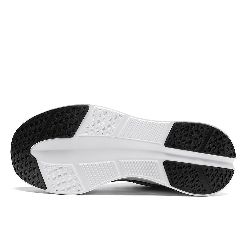 XCRWAY Men's Lightweight Sneakers with Hexagonal Gel Shock Absorption - Grey/Black Low-Top Breathable Running Shoes Suitable for Gym, Hiking, Urban Commute - All-Season Cushioned Athletic Footwear