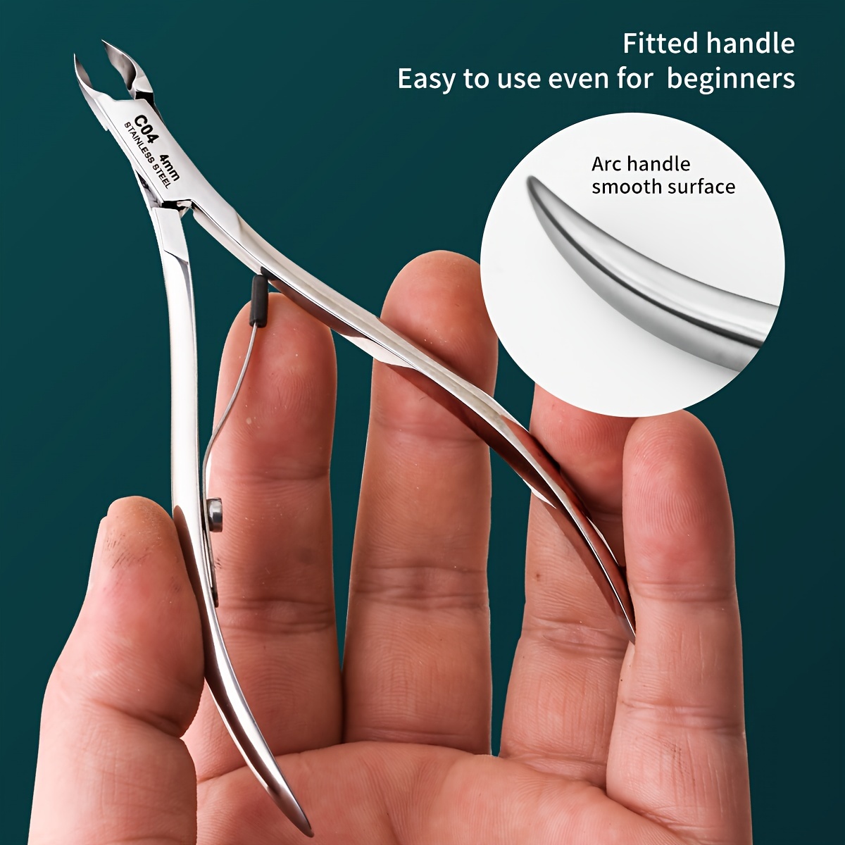 um cuticle trimmer tool hangnail eliminator   sharp   cuticle nippers made of stainless steel cuticle clippers pedicure and manicure instrument c04 5mm