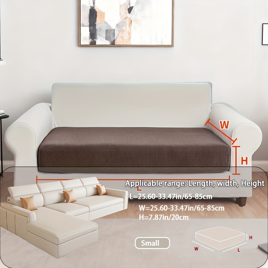TEMU 1pc Modern Elastic Sofa Cover, Full Coverage, Non-slip, Protects Sofa, Resists Stretching And Deformation, Simple And Elegant, Machine Washable,