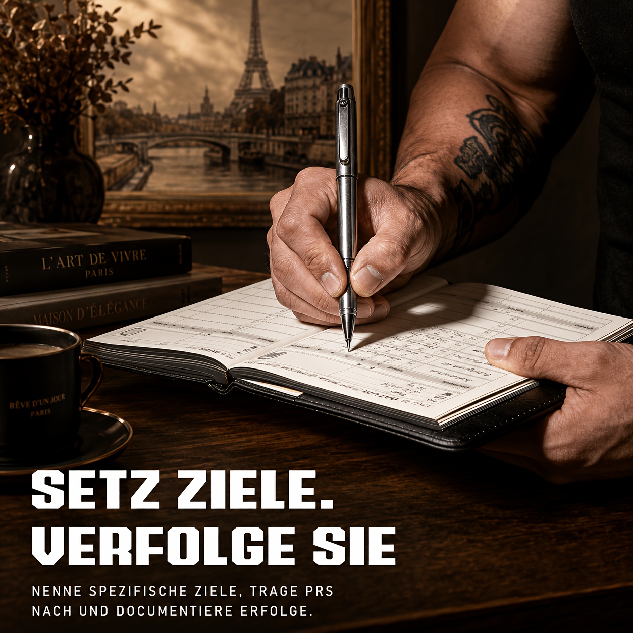 Biroyal German Edition Training Diary (186 Workouts, A5) - Undated Strength Training Logbook, Track Progress & - Fitness Journal For Gym, Bodybuilding & Home Workouts