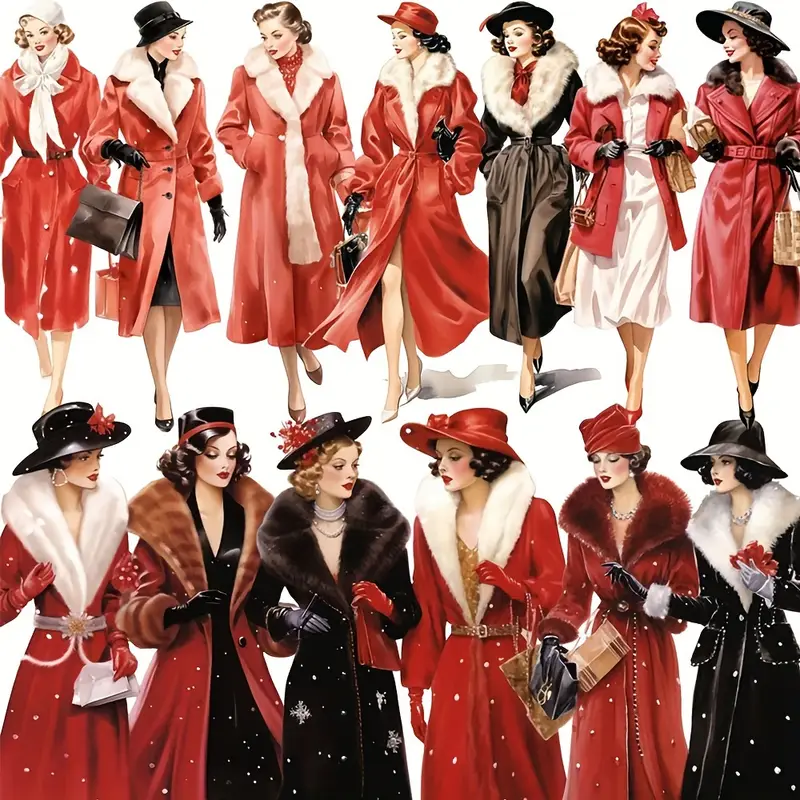 vintage fashion illustrations sticker set 12 15 16pcs - Temu vintage fashion illustrations sticker set 12 15 16pcs - Temu