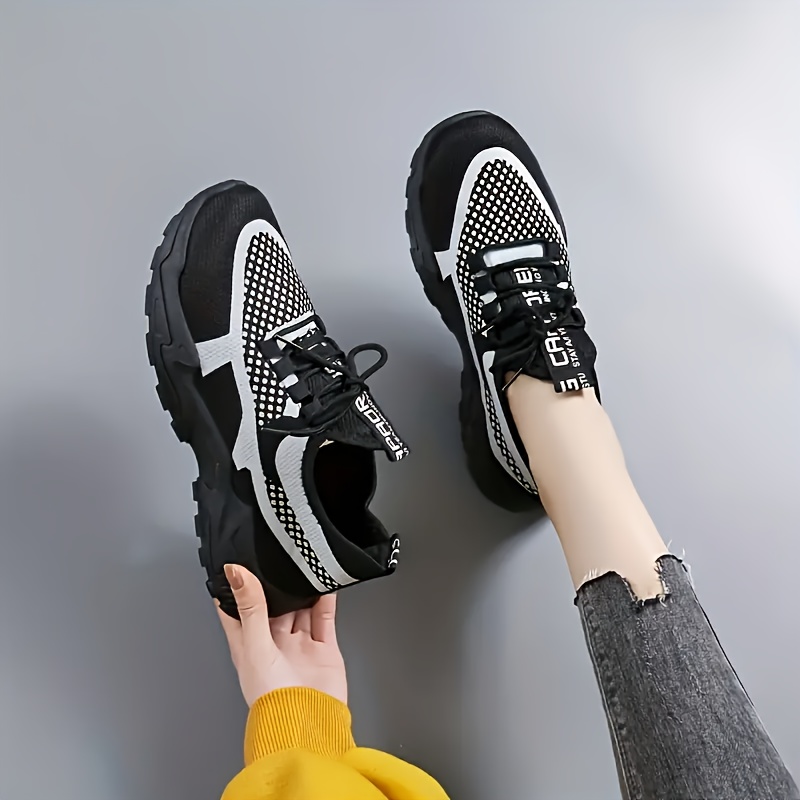 Baskets Femme Légères Respirantes — Semelle Souple Chaussures de sport décontractées et respirantes polyvalentes pour toutes les saisons, chaussures de sport tendance en maille à semelle souple pour femmes, chaussures pour femmes, baskets