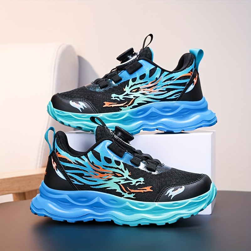 boys' glow in dark basketball shoes comfy breathable mesh Temu