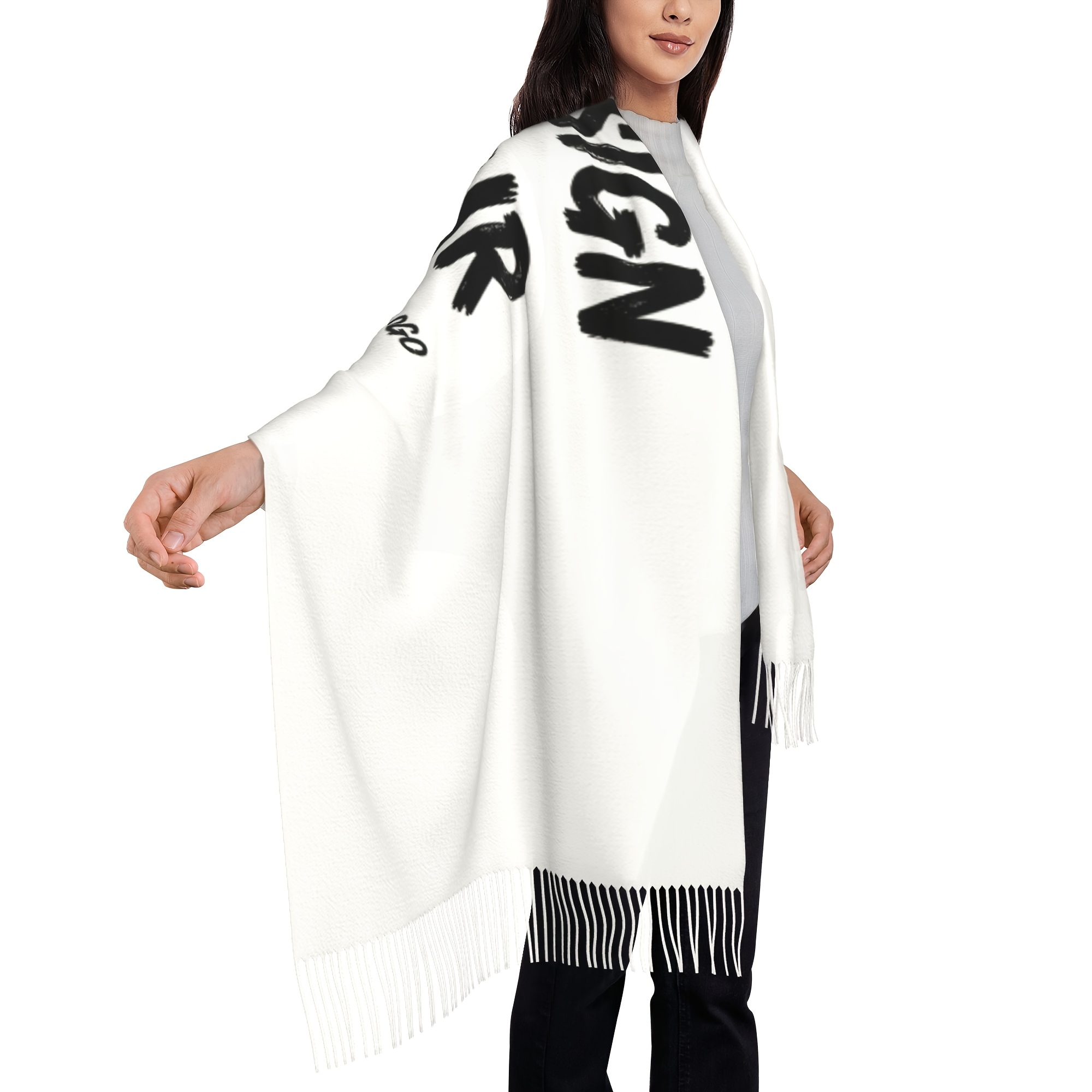 TEMU 1 Custom Scarf, Personalized With Your Image, Logo, Or Text. A Versatile, Stylish Accessory Suitable For The Beach, Travel, Casual Wear, And