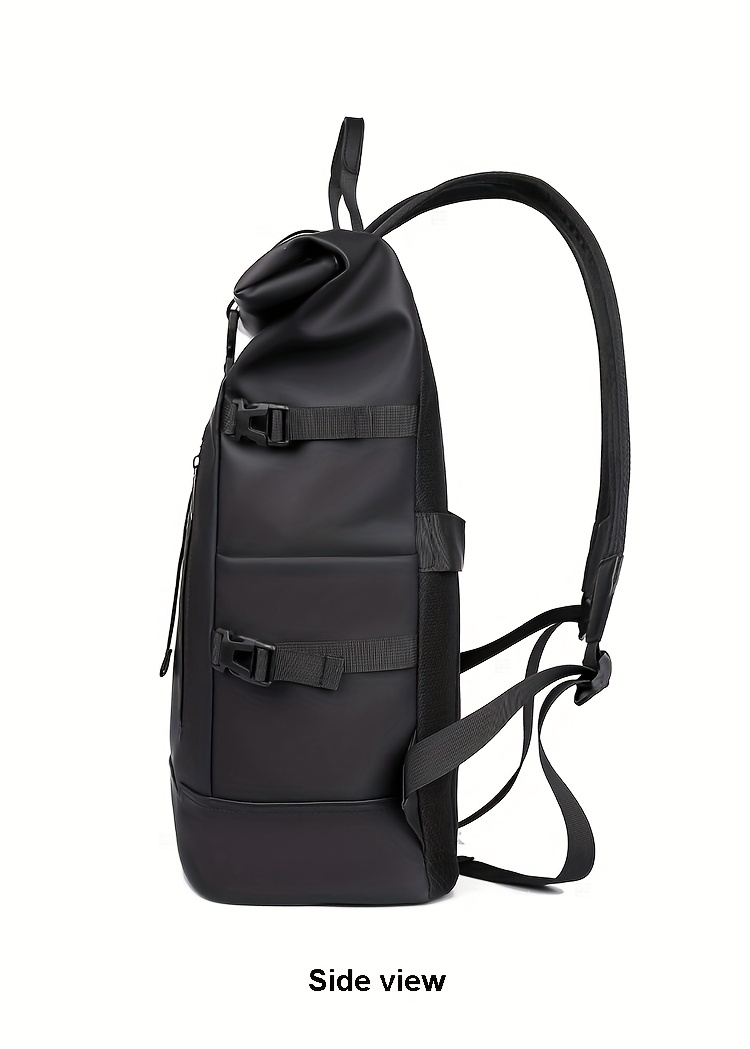 Men's New Trendy Fashion Roll-Top Backpack, Men's School Bag, Casual Travel Sports and Gym Backpack, Large Capacity Multi-Functional Backpack, Women's Matching Casual Backpack