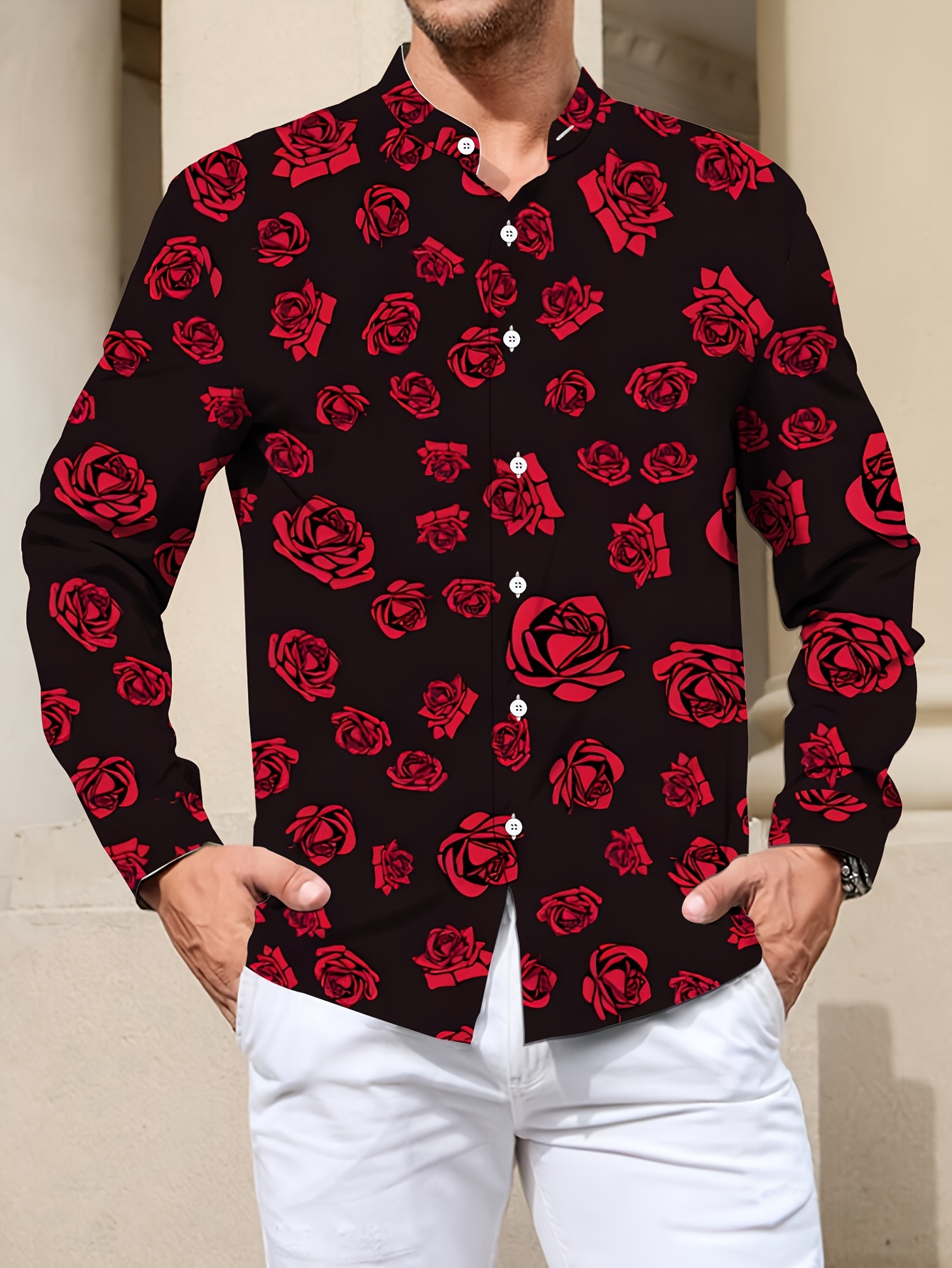 mens black floral dress shirt Men's Big & Tall Westport No-Tuck Long Sleeve Button Down Collar Stretch Performance Floral Print Sport Shirt Black Multi / XLMT