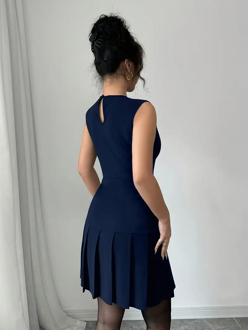 womens casual sleeveless elegant solid color ruffle hem - Temu Kuwait womens casual sleeveless elegant solid color ruffle hem - Temu Kuwait