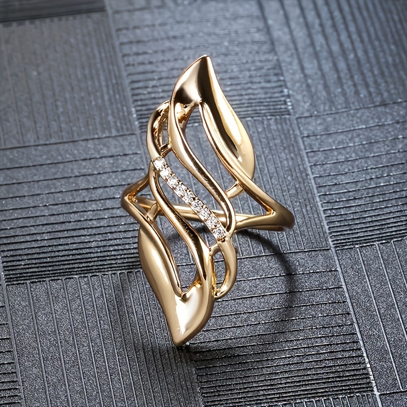E-shop 1 Stück Damenmode Einzelring Einfach Kreativ Micro-Pave Synthetische Zirkonia Ring Damen Täglicher Freizeit Party Trendiger Mode Ring
