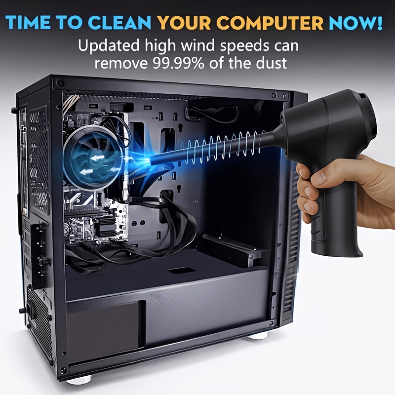 Image of 8000pa Super Suction, 4000mah Large Capacity Battery, Newly Upgraded Double Vacuum Cleaner, Integrated Blowing And Suction, Equipped With Accessories, Easy To Clean Electronic Devices, Usb Charging