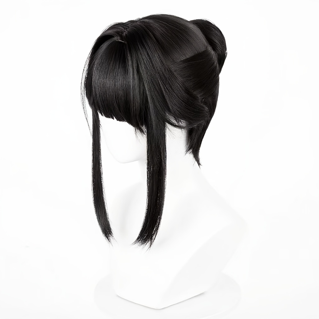 TEMU A Festive Wig Suitable For All Adults, Featuring A . Black Half-up Segmented Short Wig, Easy To Style, Adds Volume. Perfect For Festive Outfits,