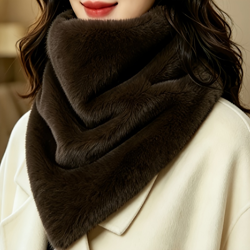 TEMU Women's Autumn Winter Warm Scarf, Temperament All-match Neck Protector All-match Neck Scarf