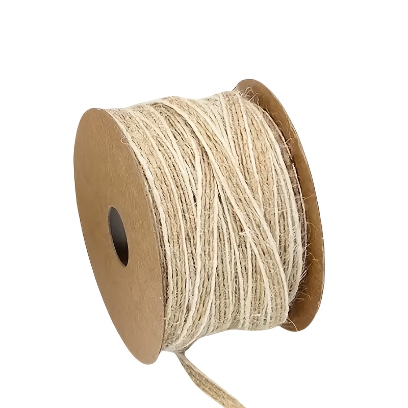 Image of 1 Roll Of 787.4in Gift-wrapped Jute Ribbon Bows For Crafts, Wedding Bouquets, And Christmas Party Decorations