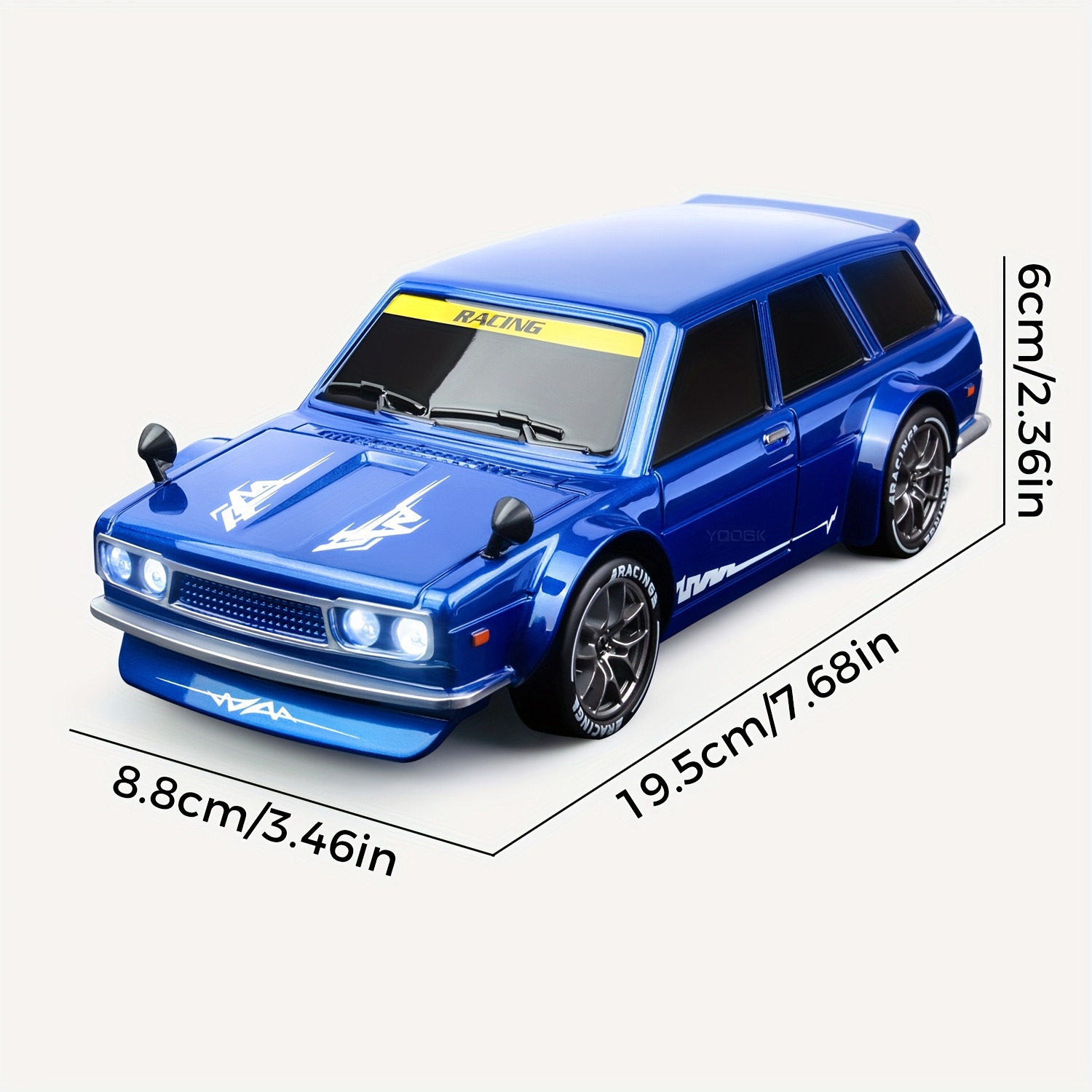 1:24 Scale 4WD Drift Car with LED Light Barriers and Replacement Tires