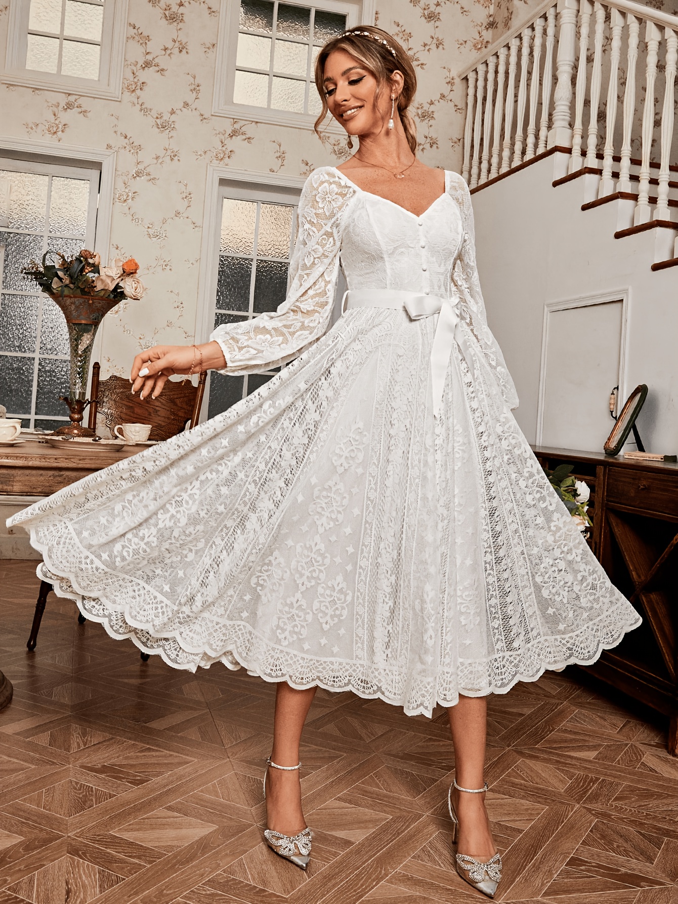 temu lace dresses dress with lace sold on Temu United States