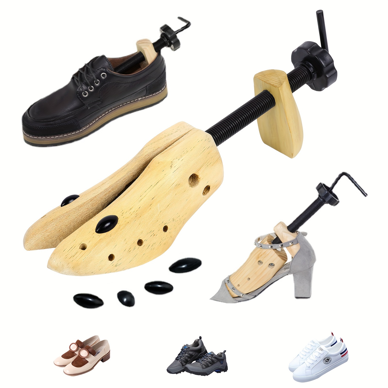 Mens Shoes Shoe Trees 2-Way Wooden Shoe Stretcher For Men Women