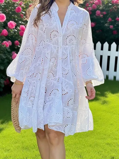 white eyelet dress sold on Temu United States white eyelet dress sold on Temu United States