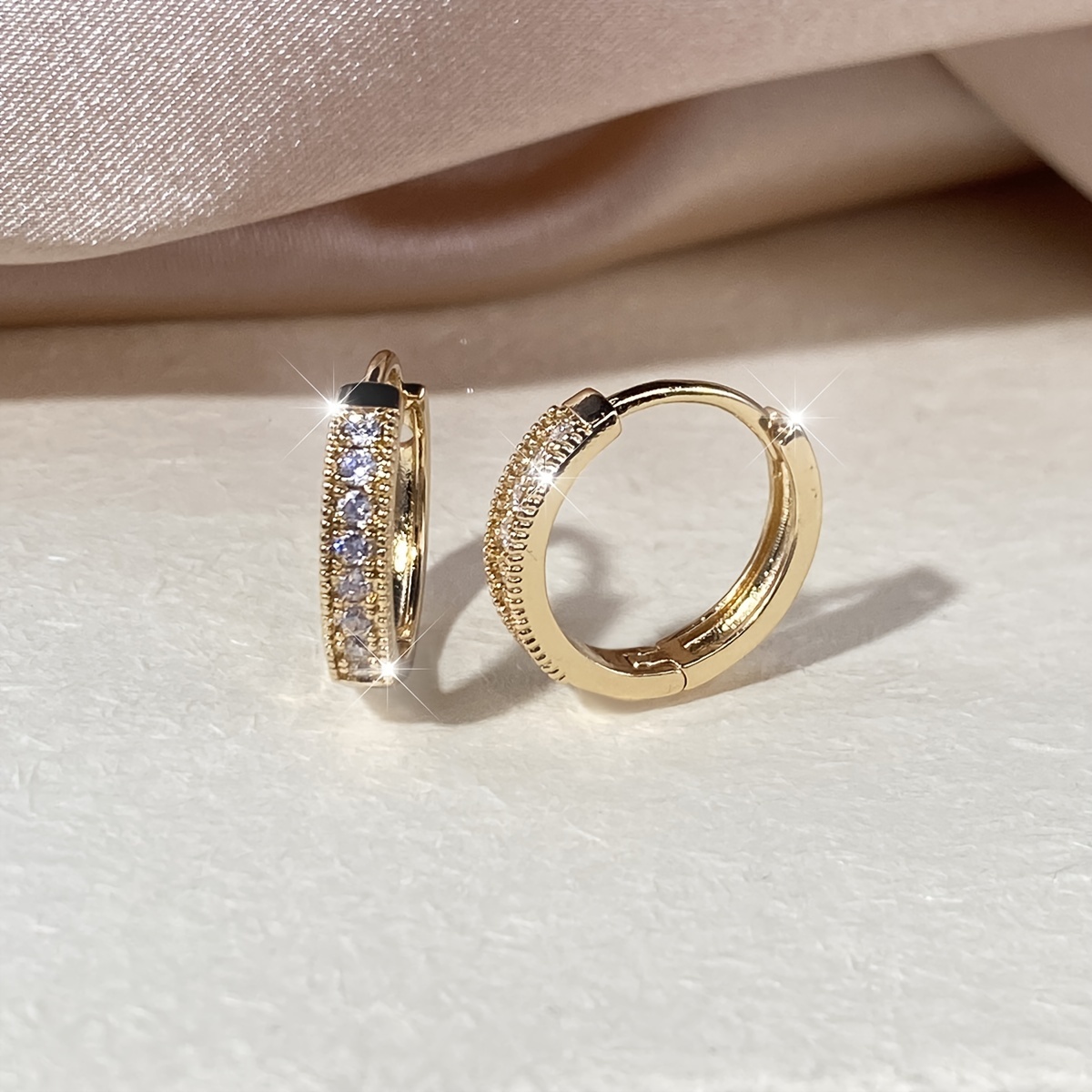 Stylish Copper Earrings with Zirconia for Women