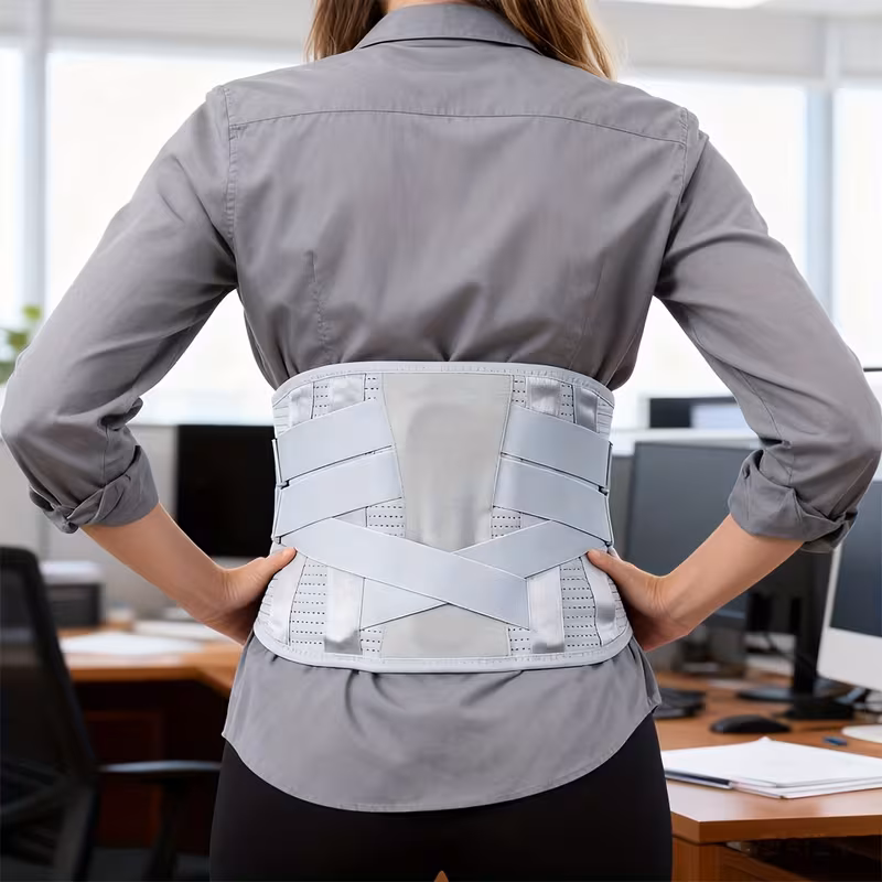 back support belt adjustable breathable lumbar support belt for heavy lifting lower back brace for men and women Product details 8