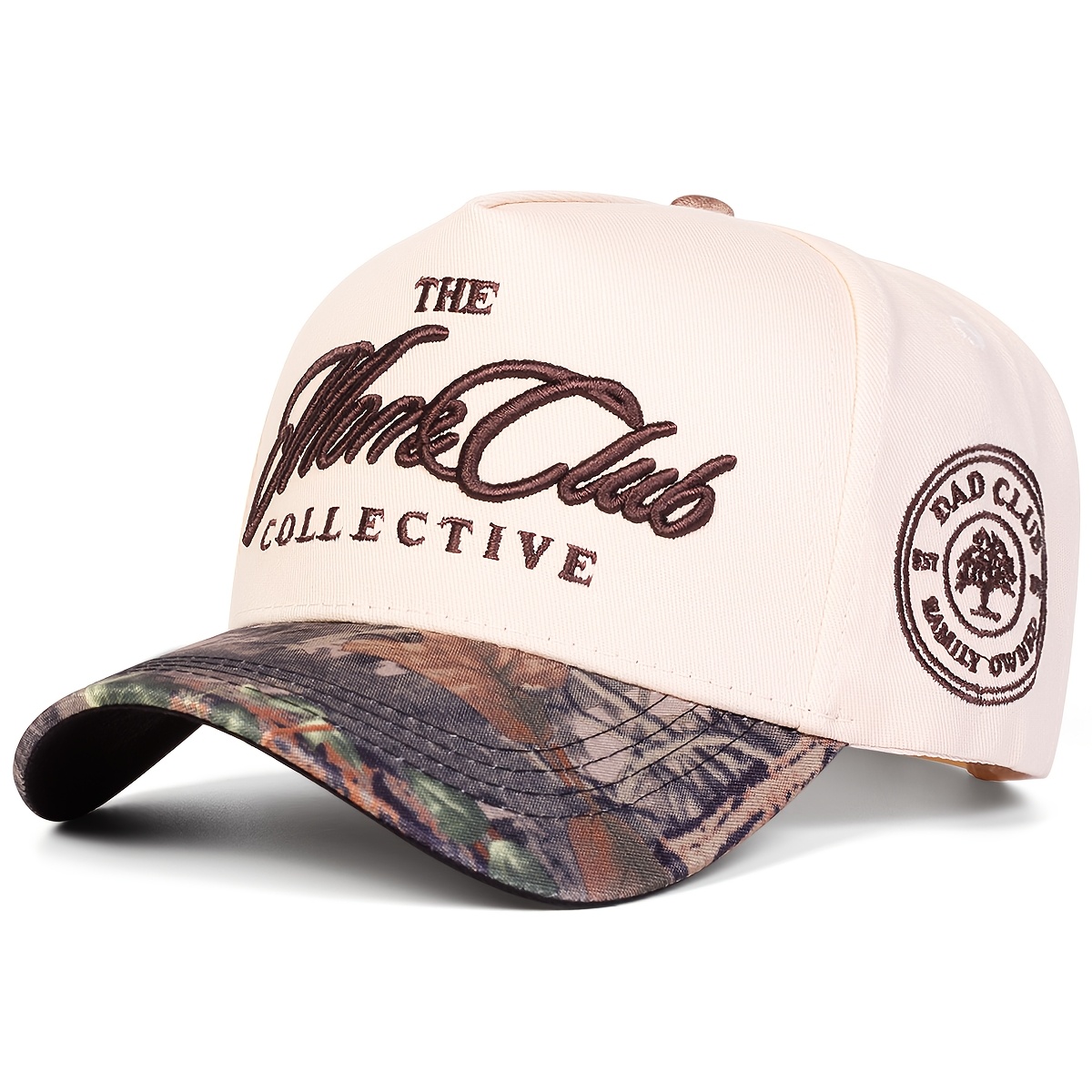 TEMU 1 Men's The Mare Club Baseball Cap, Stylish Five-panel Hat, Outdoor Adjustable Casual Cap, Suitable For Spring And Autumn , Travel, And Seaside
