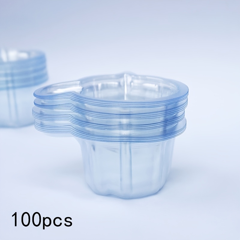 100pcs Clear Plastic Resin Mixing Cups, 40ml Round And Cylinder Multifunctional Dispensing Containers For Paint, Epoxy, Jewelry Crafts