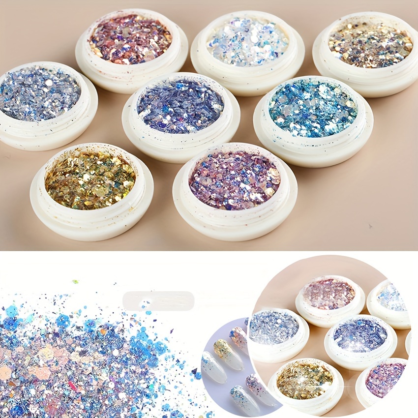 Glitter Con Paillettes Laser Sfumato Per Ombretto Per Unghie Per