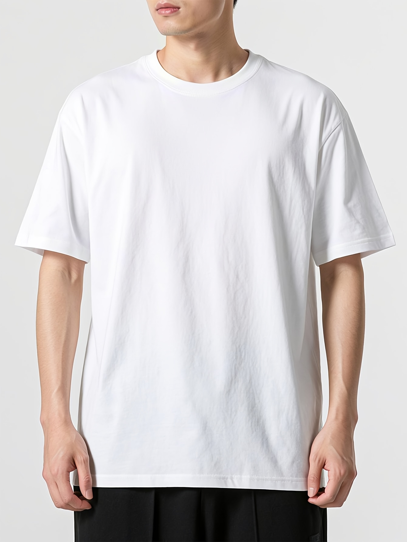 delige heren katoenen t shirt set 100% zacht ademend ronde