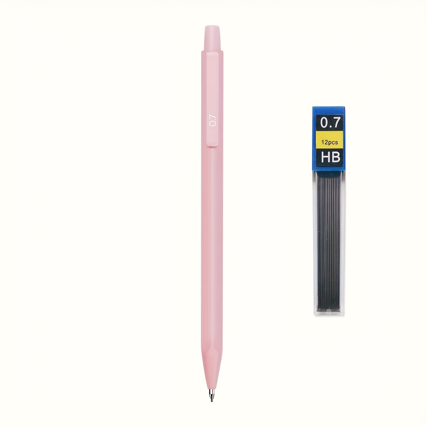 Adorable Automatic Pencil Set, Macaron-colored Pencils (0.5mm And 0.7mm) (1 Automatic Pencil With 12 Hb Pencil Refills), Aesthetic Automatic Pencils Perfect For Girls' Writing