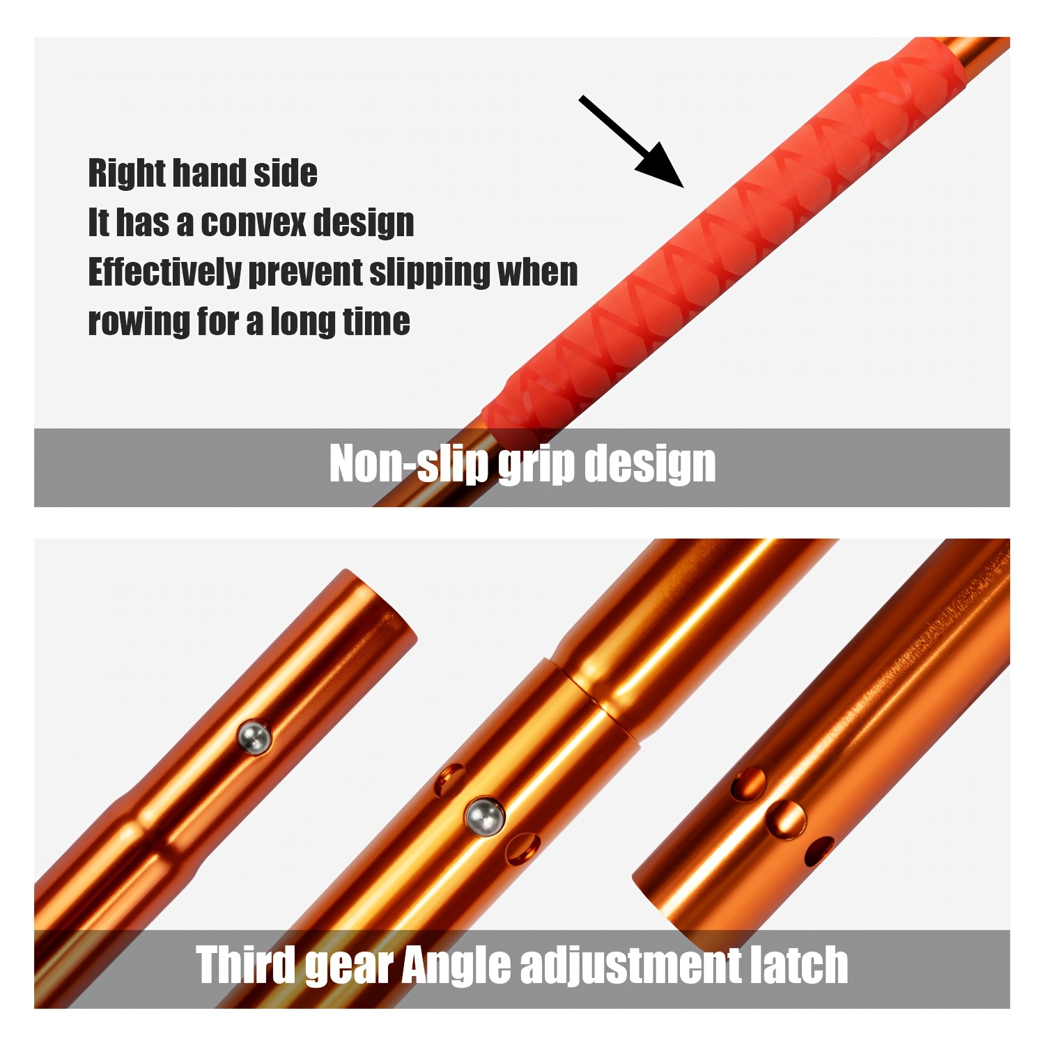 KOETSU Adjustable Kayak Paddle in Blue or Orange
