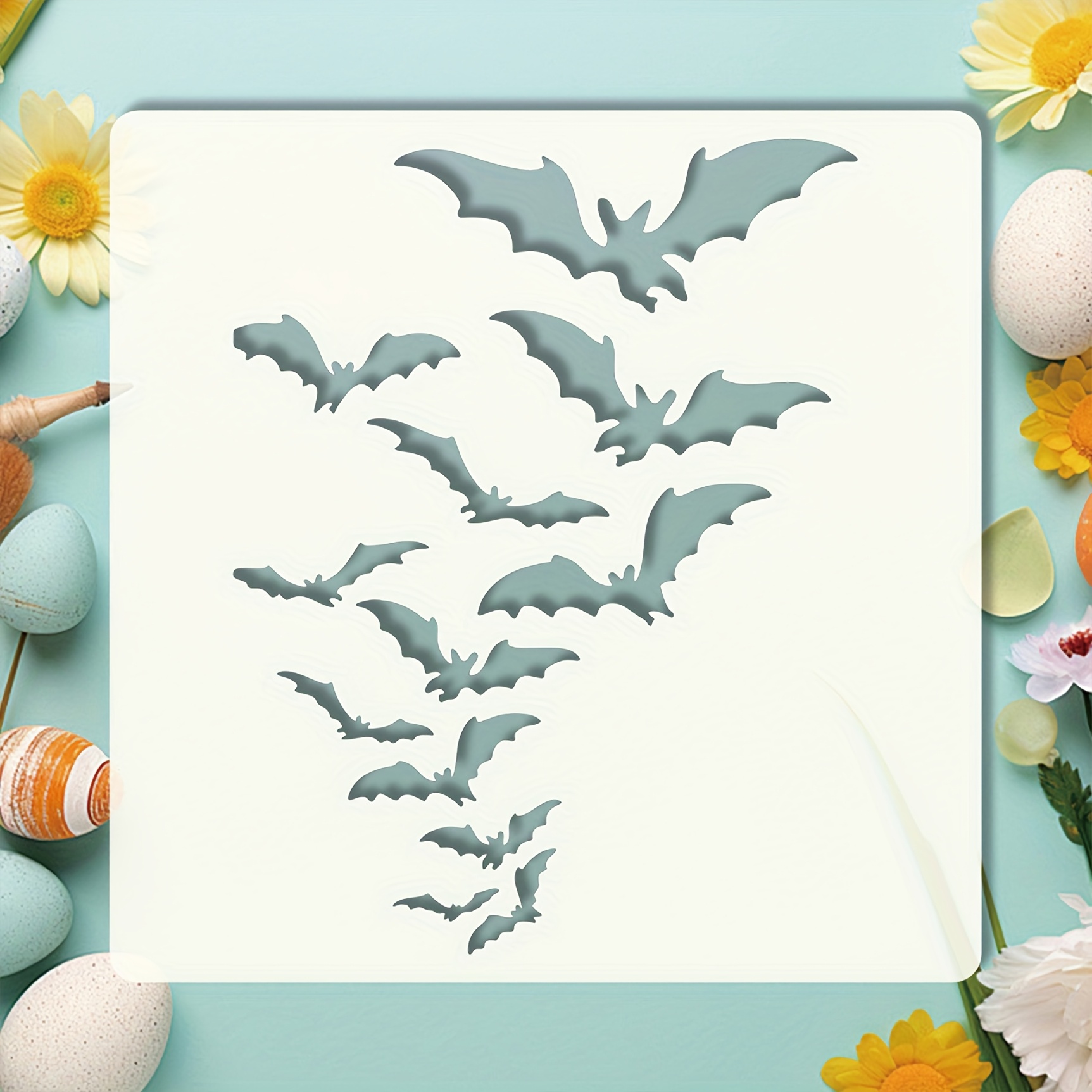 Reusable Bat Painting Stencil for Creative Projects
