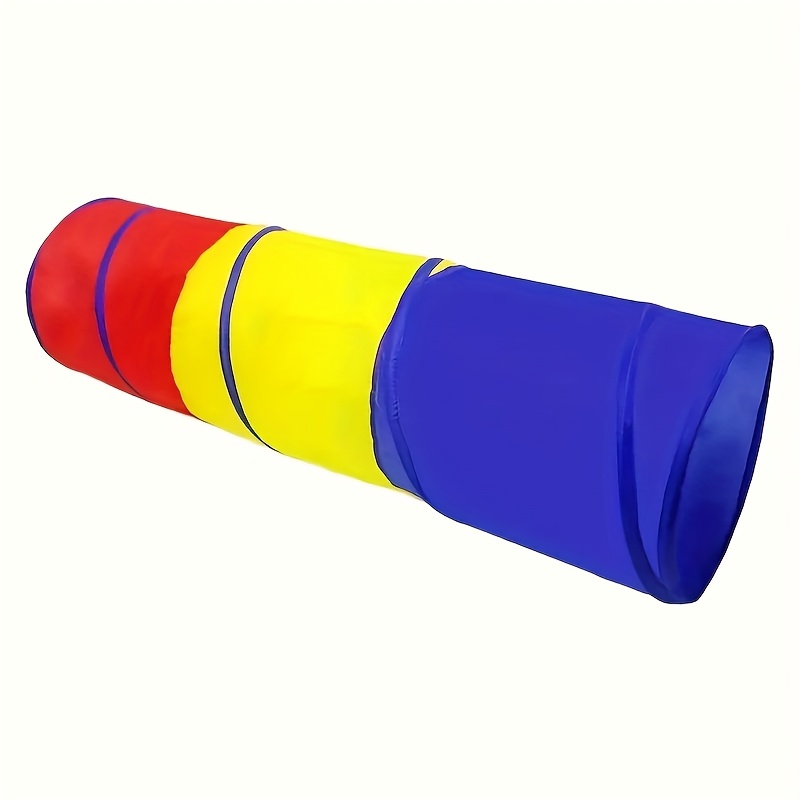 TEMU Baby Toy Tunnel, Colored (red, Yellow, Blue Splicing), Easy To Build And Store. Children Can Exercise Their Body Coordination While Crawling And