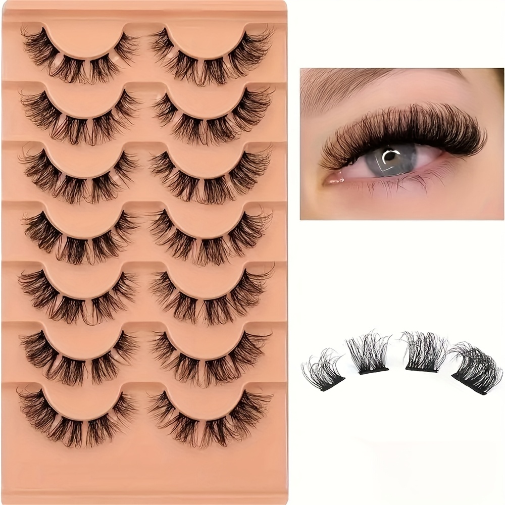 56 natrliche gebndelte wimpern natrlichem aussehen wispy - Temu Germany