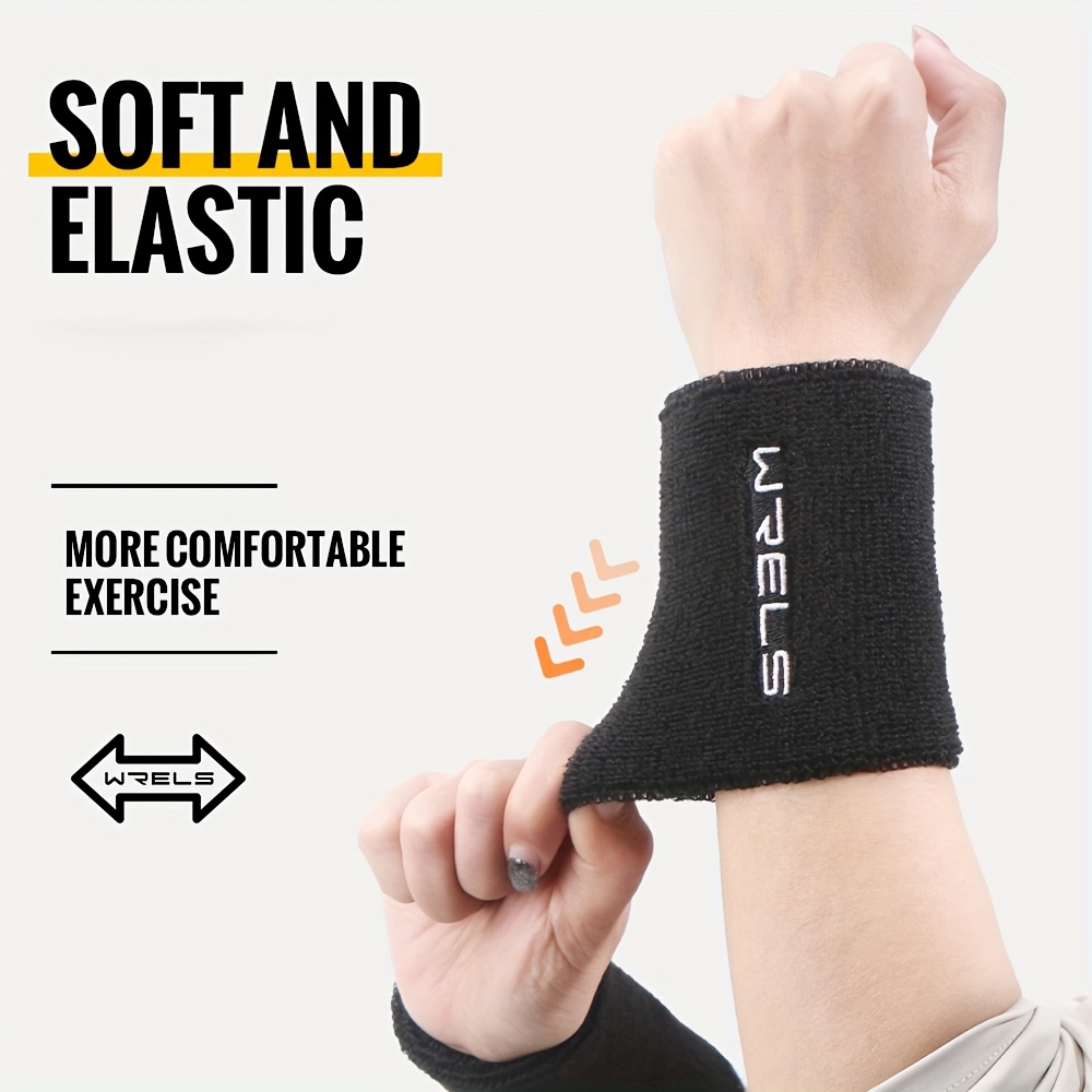 1pc-2pcs WRELS Men's & Women's Quick-Dry Sports Wristband with Hair Loop - Anti-Perspirant Lightweight Moisture-Wicking Wrist Suitable for Basketball, Tennis, Gym, - Grey/ (1 or 2pcs)