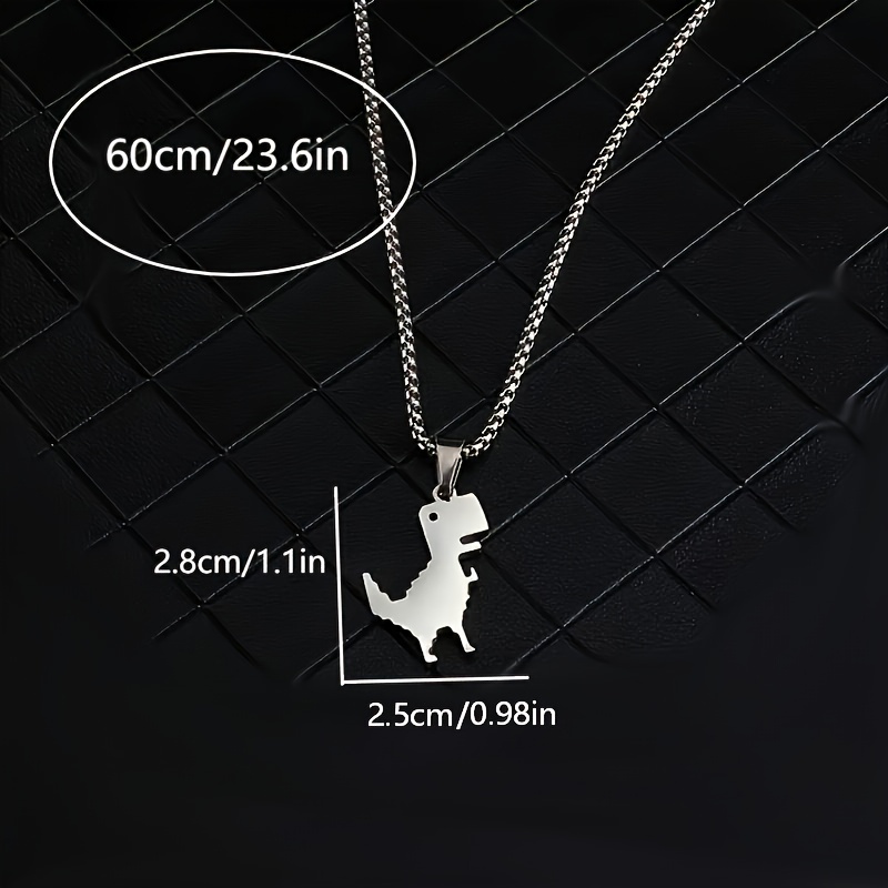 And Stylish Dinosaur Pendant Necklace - Street Hip-hop Party Accessory Gift