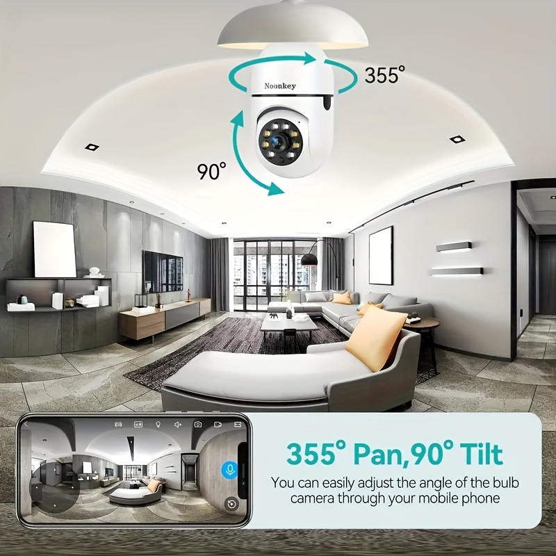 3pcs hd 3mp bulb security camera 4ghz wifi 360 panoramic Temu