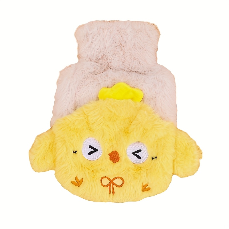 TEMU 1pc Winter Chick Hot Water Bottle, Portable Small Plush Hot Water Bottle, Cute Fillable Hand Warmer For Stomach