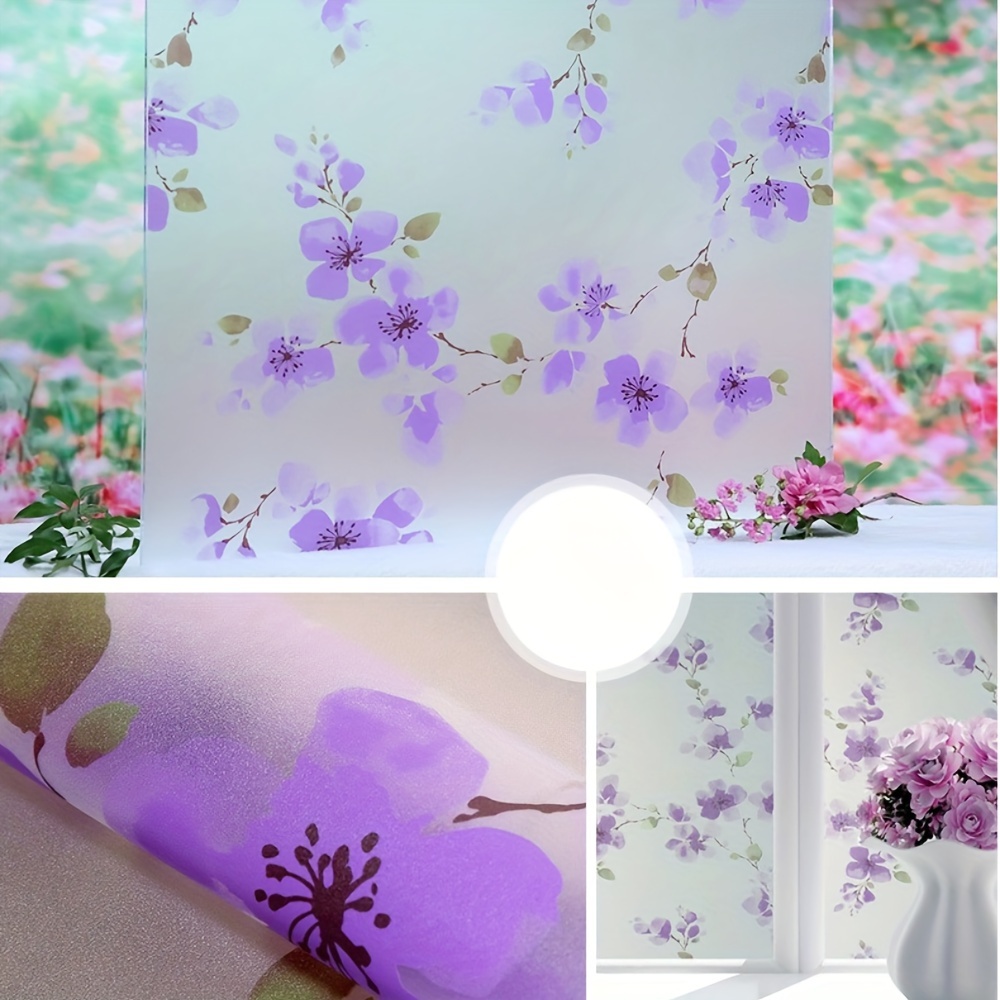   pvc window privacy film peel and stick frosted glass covering for home decoration uv blocking heat control self   for bedroom kitchen bathroom doors and windows details 5