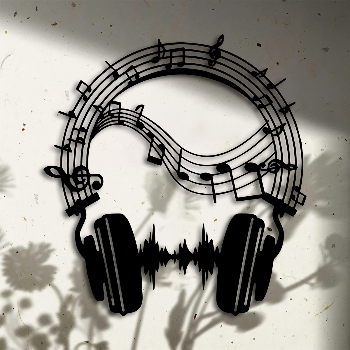 Image of 1pc 1pcs Wall Art With Sheet Music & Voice - Iron Musical Decor Suitable For Musicians, Elegant Sound Mural For Indoor/outdoor Decor, Gift For Musicians, Music Notes Artwork