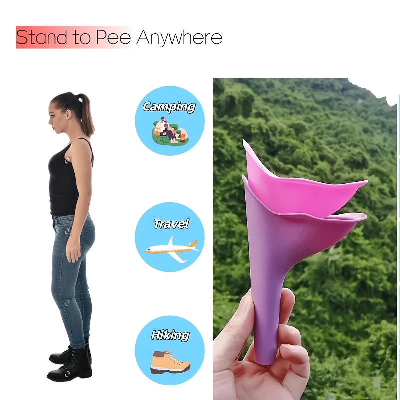 6pcs Set Women's Portable Silicone Foldable Urinal