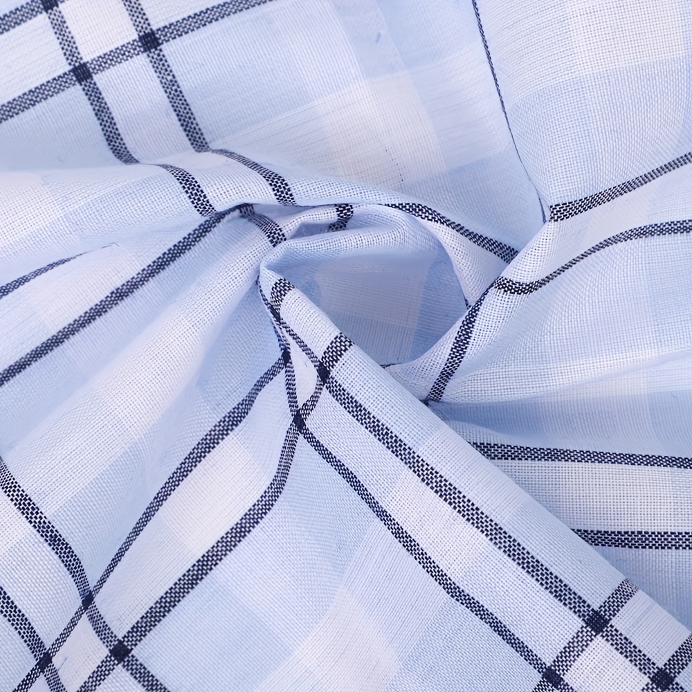 12pcs Men's Handkerchiefs, Pure Soft Checkered Pocket Squares